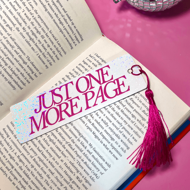 Just One More Page - Holographic Bookmark With Tassel