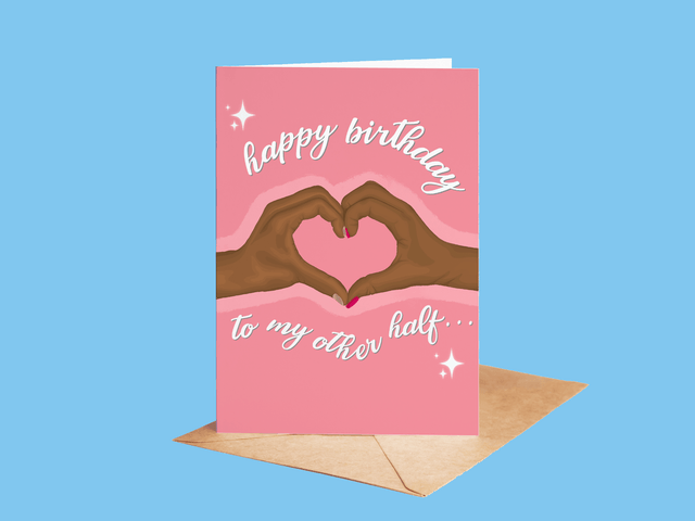 Other Half Greeting Card - (deep skin tone)