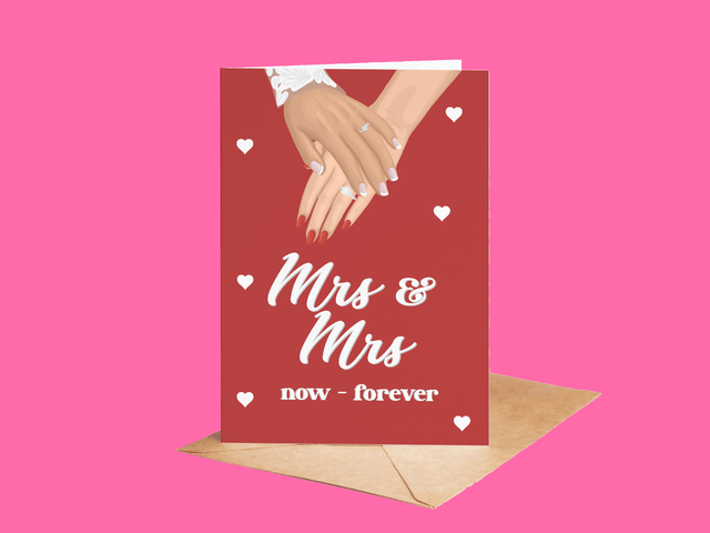 Mrs & Mrs Greeting Card 