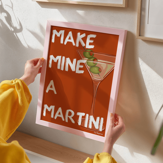 Make Mine A Martini - Cocktail Wall Art Print