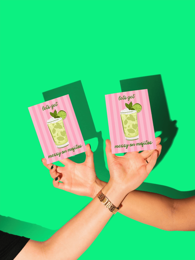 Lets Get Messy On Mojitos Cocktail Birthday Card