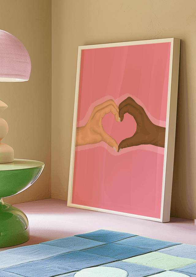 Heart Hands - (interracial) - Print