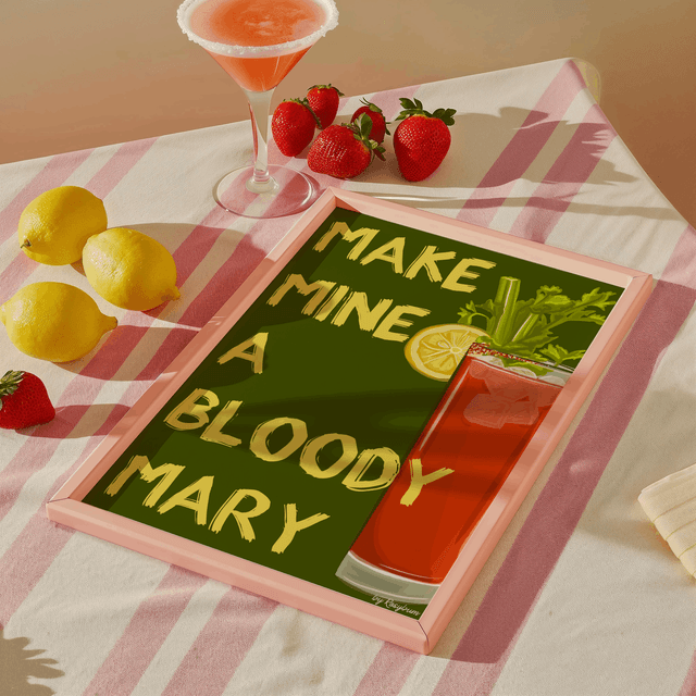 Make Mine A Bloody Mary - Bloody Mary Cocktail Wall Art Print