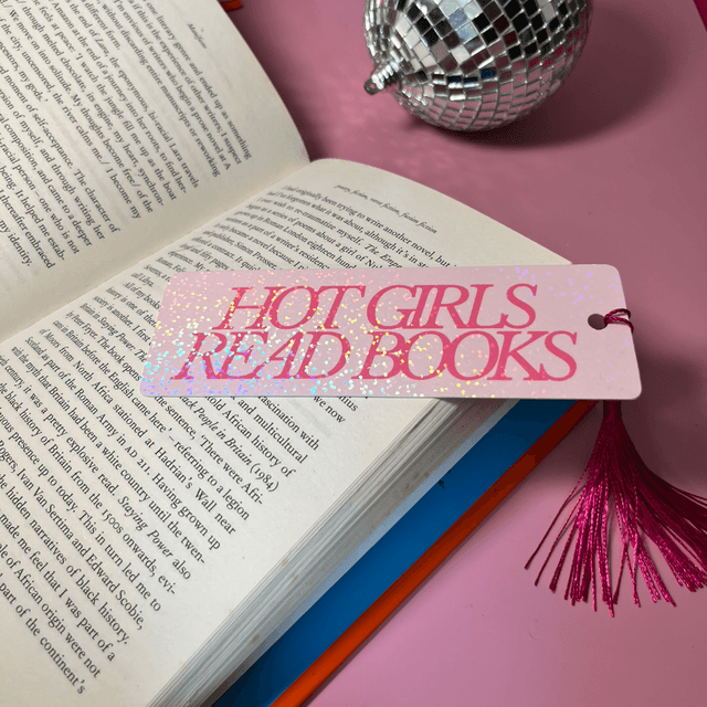 Hot Girls Read Books - Holographic Bookmark With Tassel