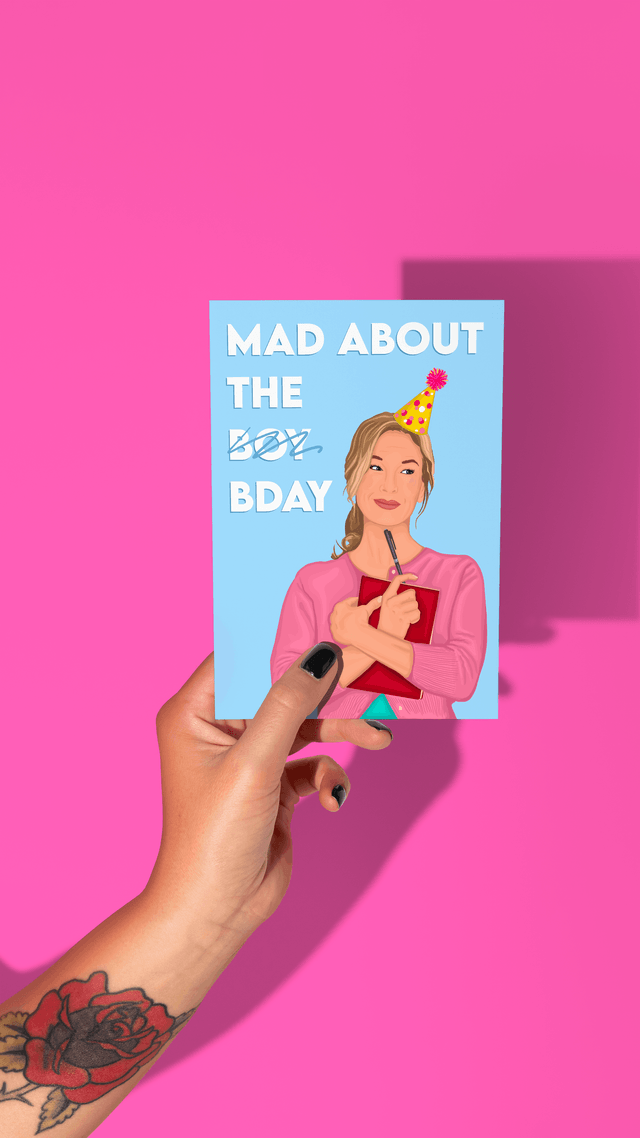 Bridget Jones Mad About The Bday Birthday Card