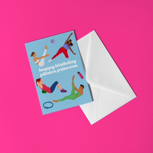 Pilates Princess Greeting Card