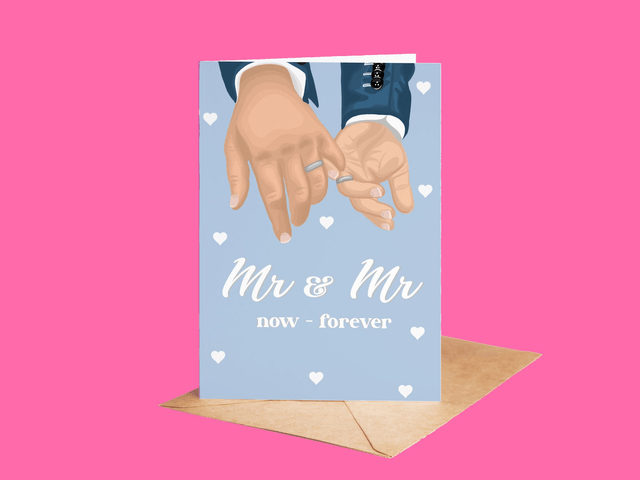 Mr & Mr Greeting Card - (light skin tone) 