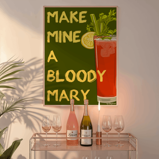 Make Mine A Bloody Mary - Bloody Mary Cocktail Wall Art Print