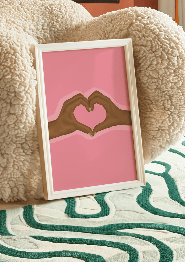 Heart Hands - (deep skin tone) - Print