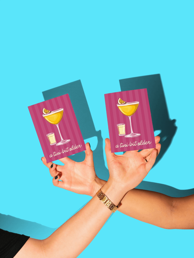 A Tini Bit Older Pornstar Martini Cocktail Birthday Card