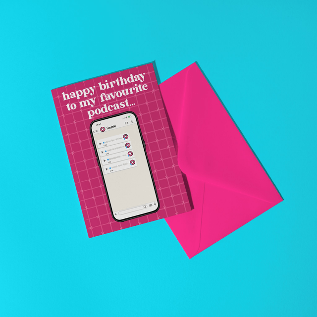 Happy Birthday to My Favourite Podcast - Voice Note Greeting Card 