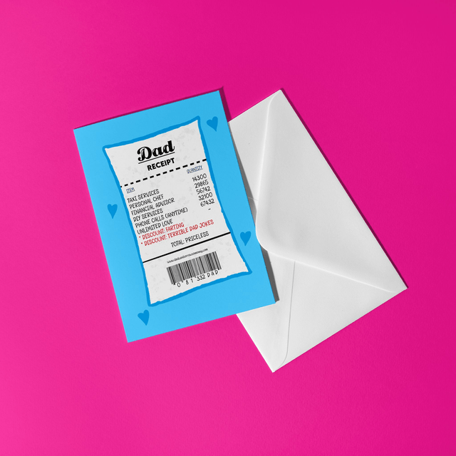 Priceless Dad Receipt - Dad Birthday/ Father's Day Card