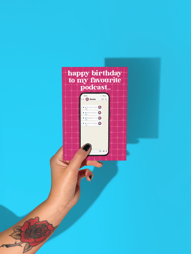 Happy Birthday to My Favourite Podcast - Voice Note Greeting Card 