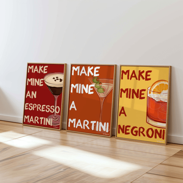 Make Mine A Martini - Cocktail Wall Art Print