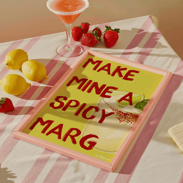 Make Mine An Spicy Marg - Spicy Margarita Cocktail Print