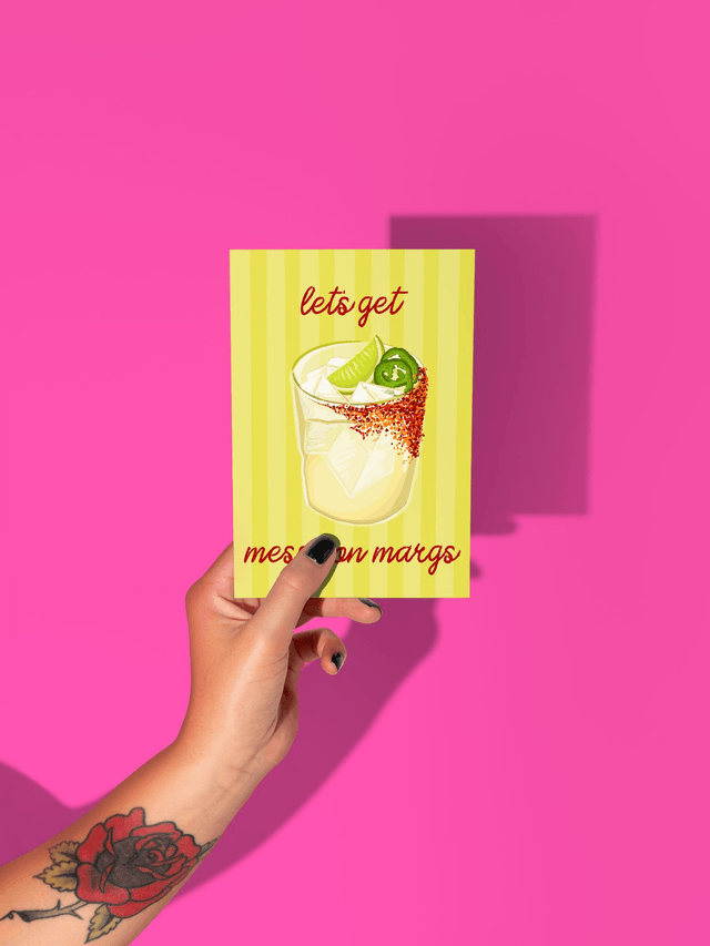 Let's Get Messy On Margs Cocktail Birthday Card