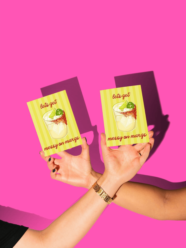 Let's Get Messy On Margs Cocktail Birthday Card