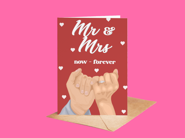 Mr & Mrs Greeting Card -  (Light skin tone)