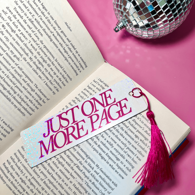Just One More Page - Holographic Bookmark With Tassel