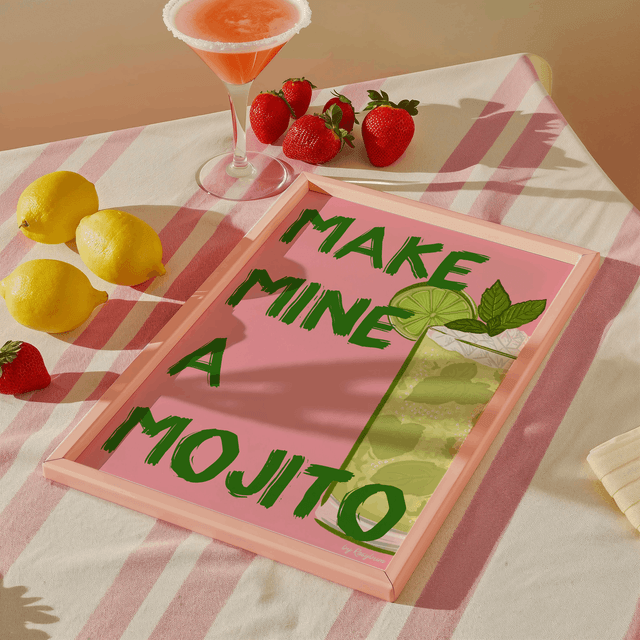 Make Mine A Mojito - Mojito Cocktail Wall Art Print