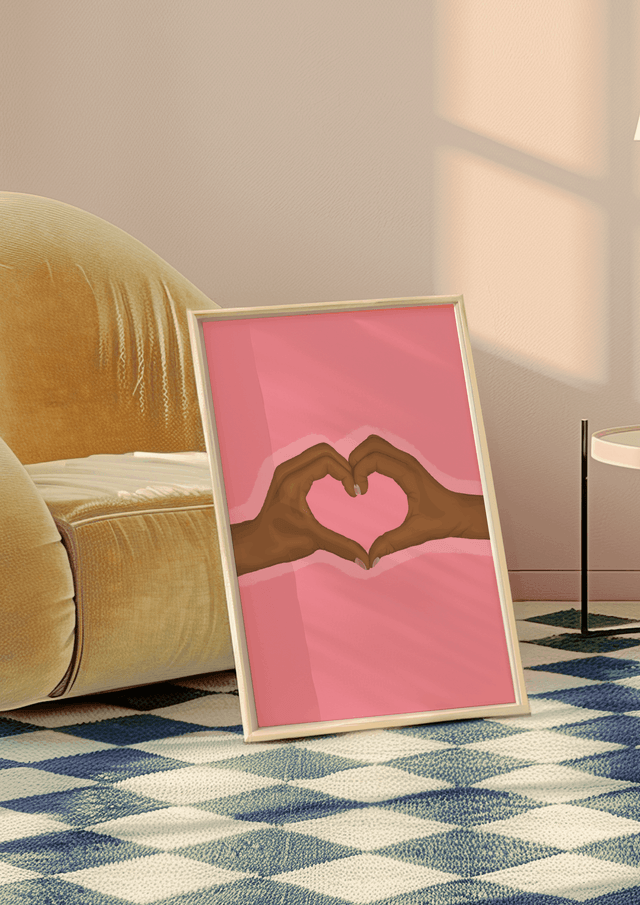 Heart Hands - (deep skin tone) - Print