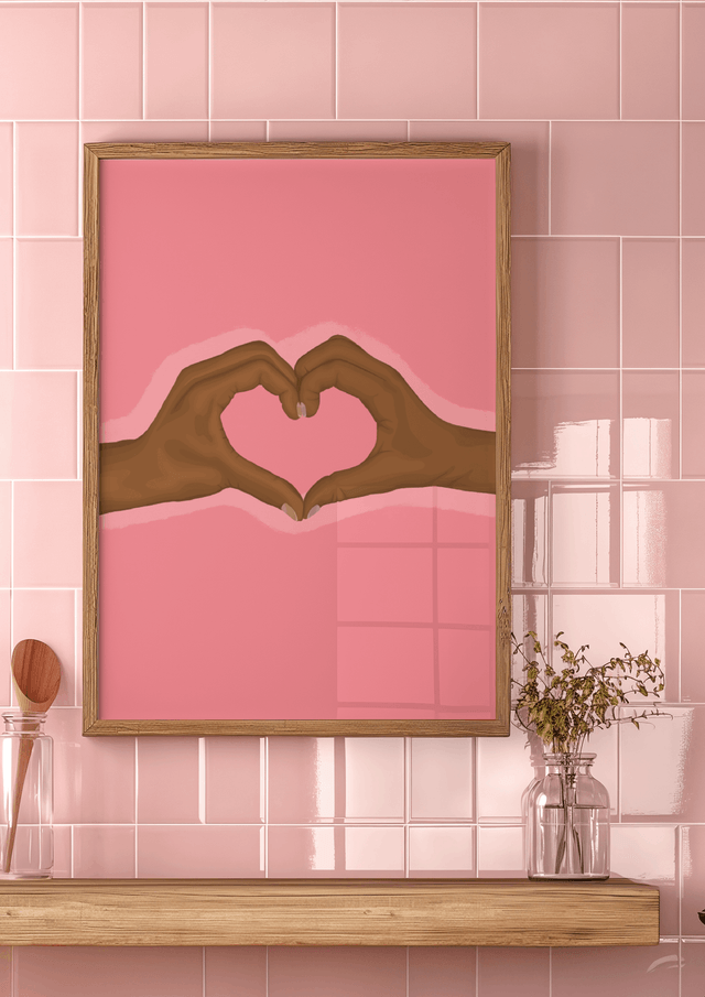 Heart Hands - (deep skin tone) - Print