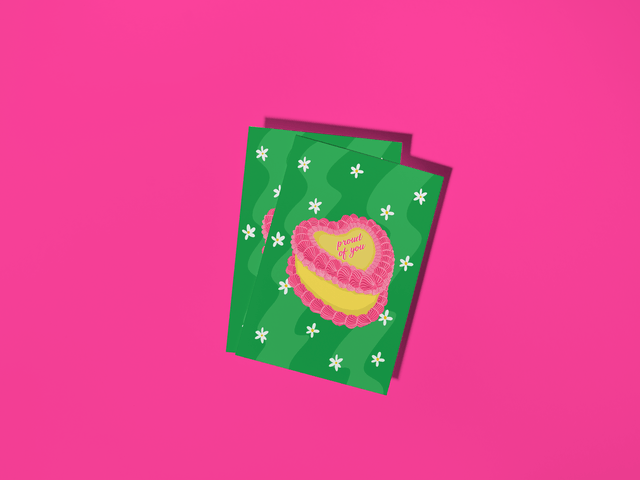 Proud of You Cake - Greeting Card 