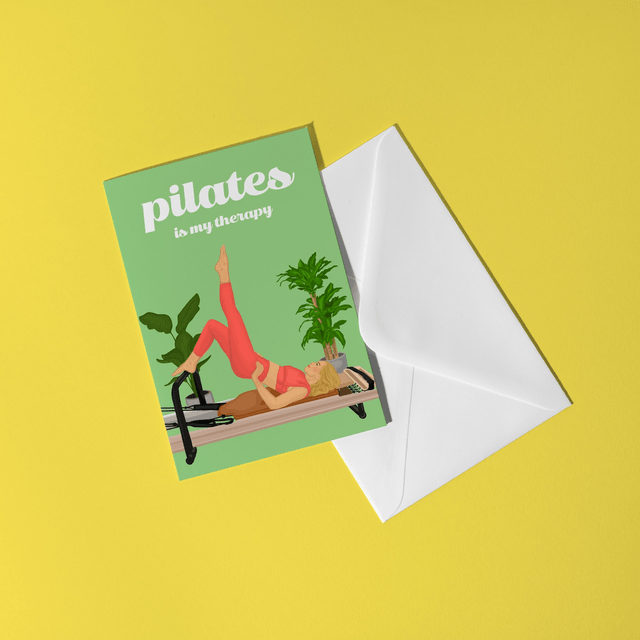 Pilates Is My Therapy Greeting Card 
