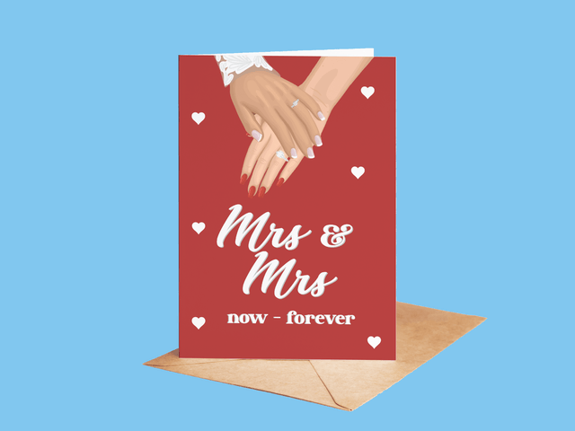 Mrs & Mrs Greeting Card 
