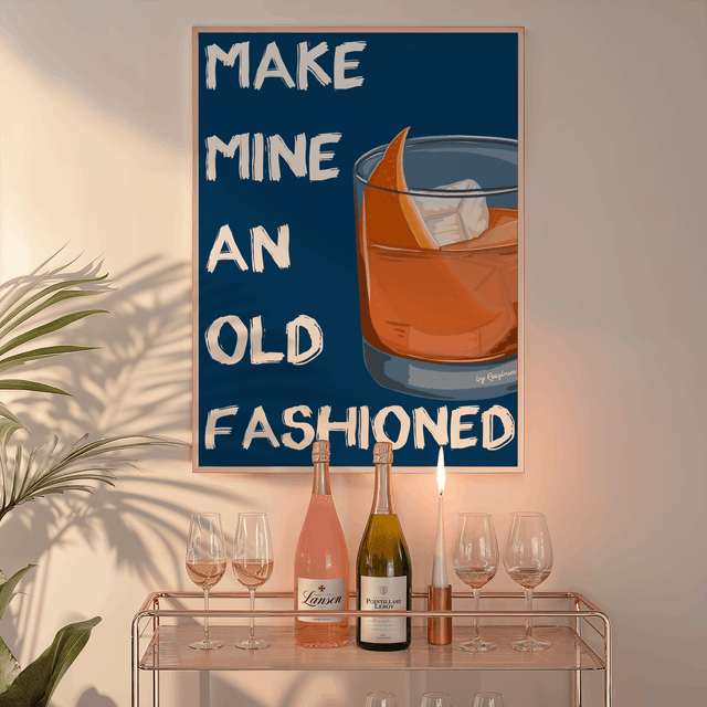 Make Mine An Old Fashioned - Old Fashioned Cocktail Print 