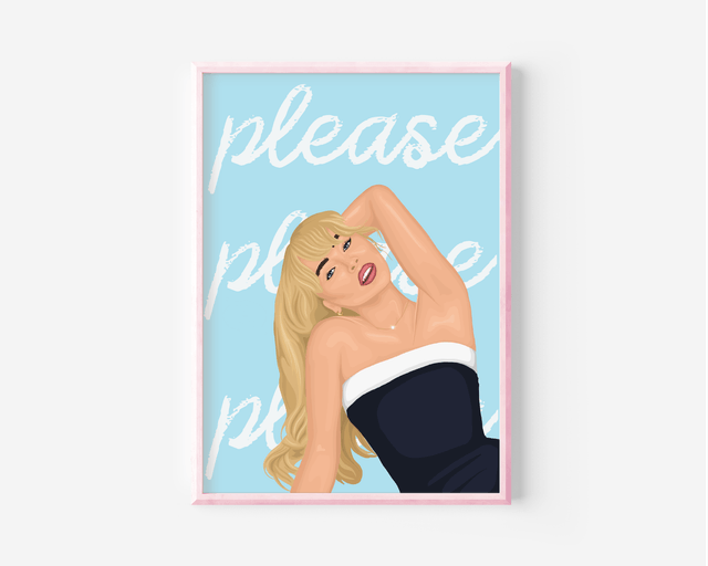 Sabrina Carpenter Please Please Please Lyric Print