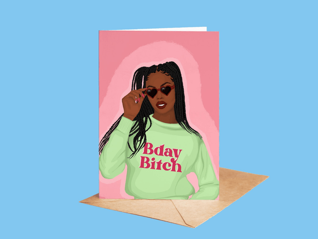Bday Bitch Greeting Card