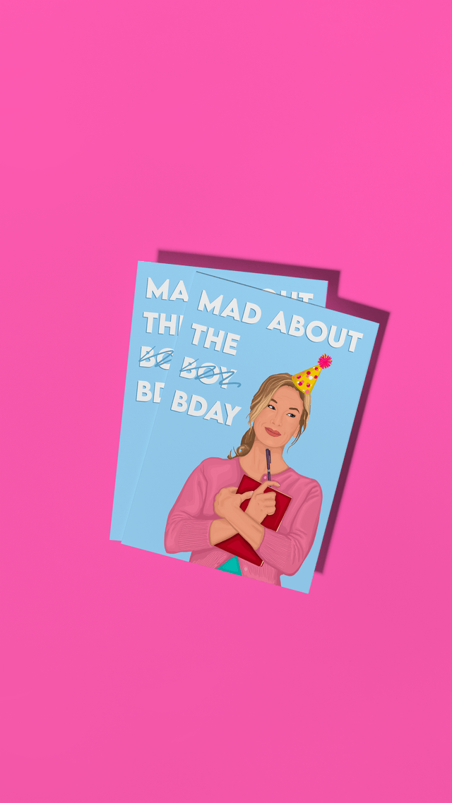 Bridget Jones Mad About The Bday Birthday Card