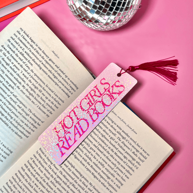 Hot Girls Read Books - Holographic Bookmark With Tassel