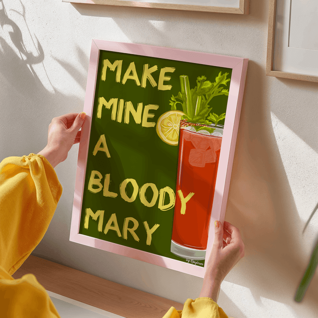 Make Mine A Bloody Mary - Bloody Mary Cocktail Wall Art Print