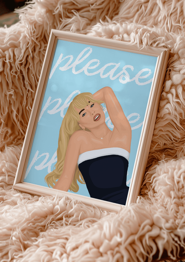 Sabrina Carpenter Please Please Please Lyric Print