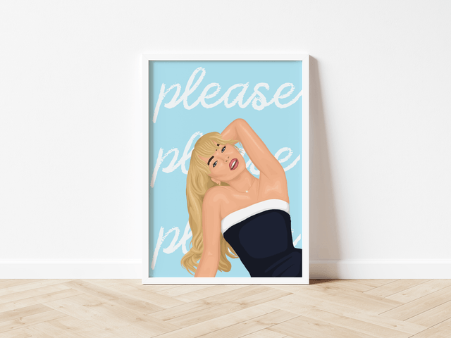 Sabrina Carpenter Please Please Please Lyric Print