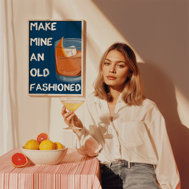 Make Mine An Old Fashioned - Old Fashioned Cocktail Print 