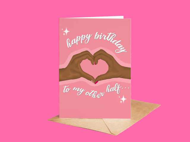 Other Half Greeting Card - (deep skin tone)