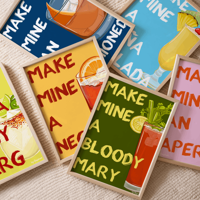 Make Mine A Bloody Mary - Bloody Mary Cocktail Wall Art Print