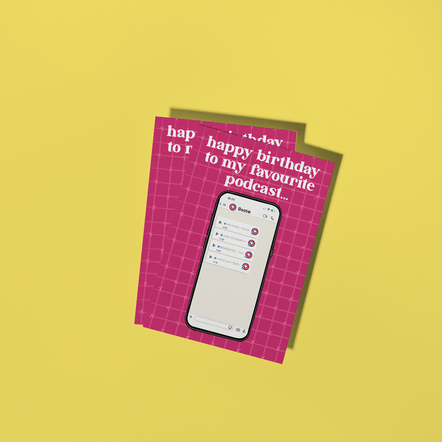 Happy Birthday to My Favourite Podcast - Voice Note Greeting Card 