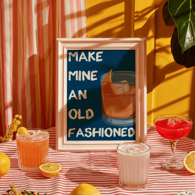 Make Mine An Old Fashioned - Old Fashioned Cocktail Print 