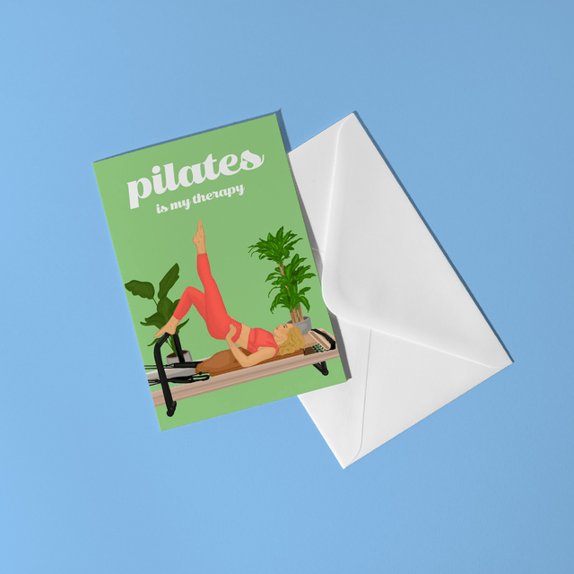 Pilates Is My Therapy Greeting Card 