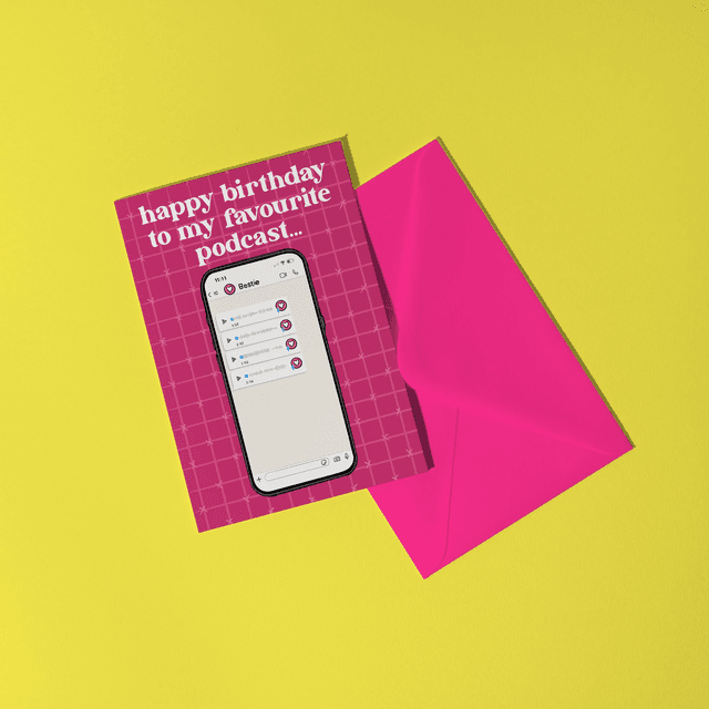 Happy Birthday to My Favourite Podcast - Voice Note Greeting Card 