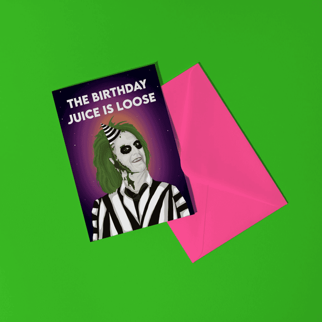 Beetlejuice Birthday Card - Greeting Card 