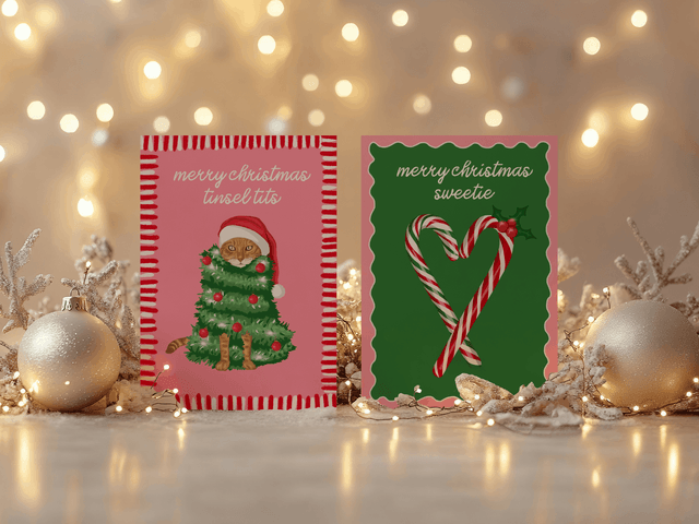 Merry Christmas Sweetie - Candy Cane Christmas Card